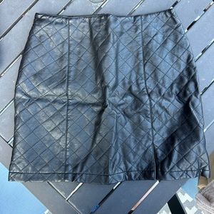 Black Leather Mini Skirt